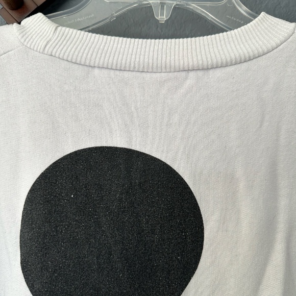 Vintage Mickey Mouse 80s Double Printed Sweatshirt White Oversized Size Small - Picture 10 of 11